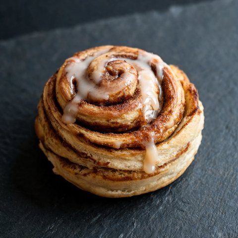 Glazed sourdough cinnamon roll